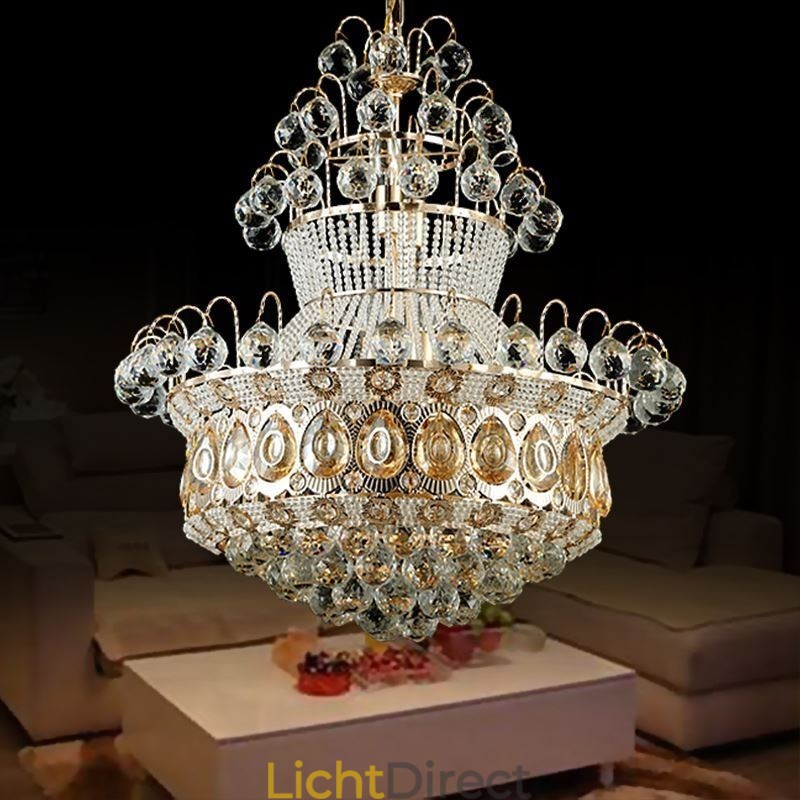Moderne gouden Empire kroonluchter eenvoudige kristallen hanglamp