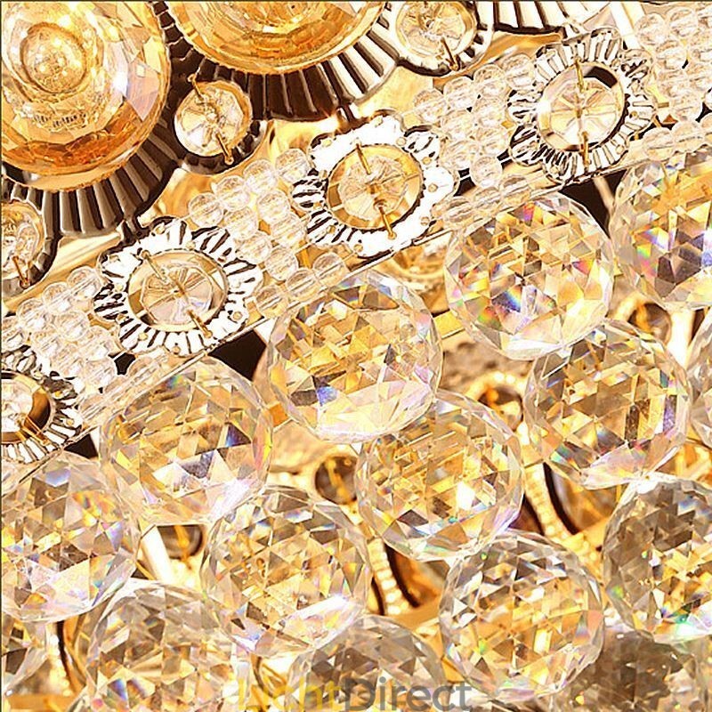 Moderne gouden Empire kroonluchter eenvoudige kristallen hanglamp