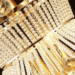 Moderne gouden Empire kroonluchter eenvoudige kristallen hanglamp