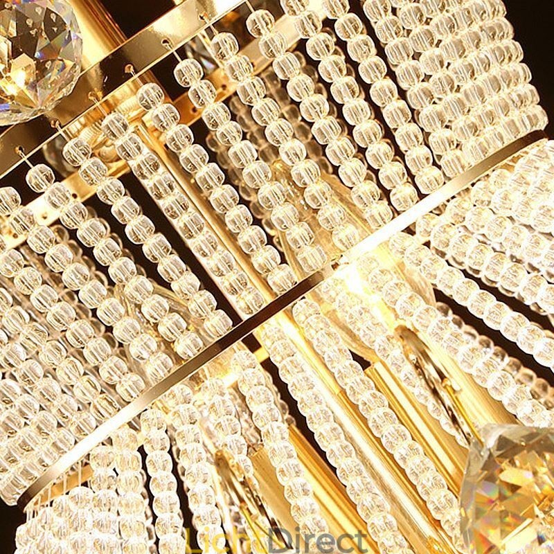 Moderne gouden Empire kroonluchter eenvoudige kristallen hanglamp