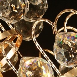 Moderne gouden Empire kroonluchter eenvoudige kristallen hanglamp