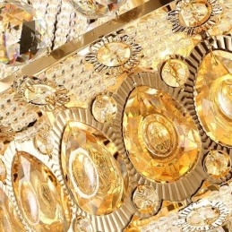 Moderne gouden Empire kroonluchter eenvoudige kristallen hanglamp