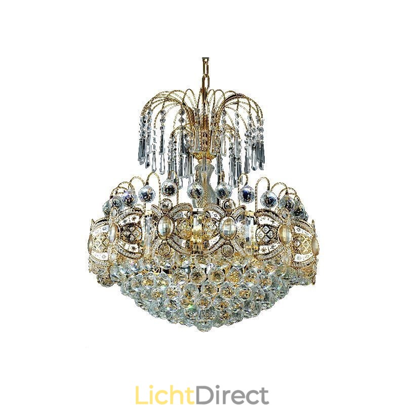 Elegante kristallen kroonluchter klassieke gouden hanglamp