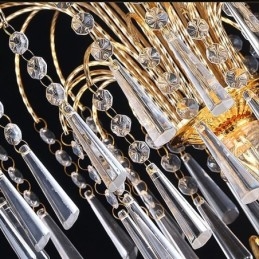 Elegante kristallen kroonluchter klassieke gouden hanglamp