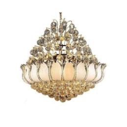 Hedendaagse kristallen Empire kroonluchter goudkleurige hanglamp Lotus