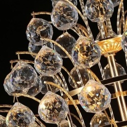 Hedendaagse kristallen Empire kroonluchter goudkleurige hanglamp Lotus