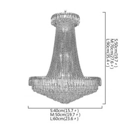 Elegante kristallen kroonluchter Europese hanglamp Lange hangende kroonluchter Duplex trap