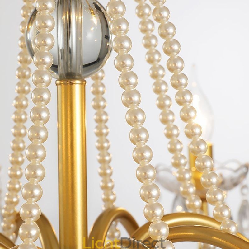 Amerikaanse kristallen hanglamp, landelijke stijl, creatieve ijzeren kunstplafondlamp