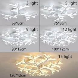 Moderne minimalistische plafondlamp met gewei-inbouw