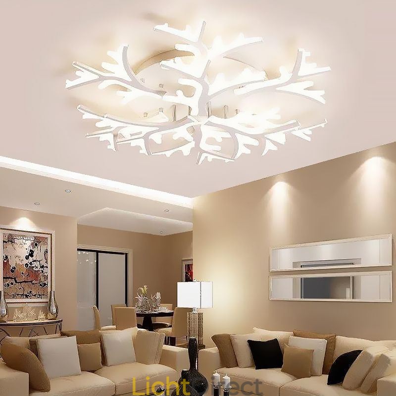 Moderne minimalistische plafondlamp met gewei-inbouw