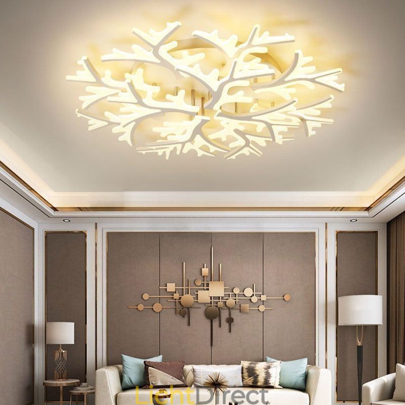 Moderne minimalistische plafondlamp met gewei-inbouw