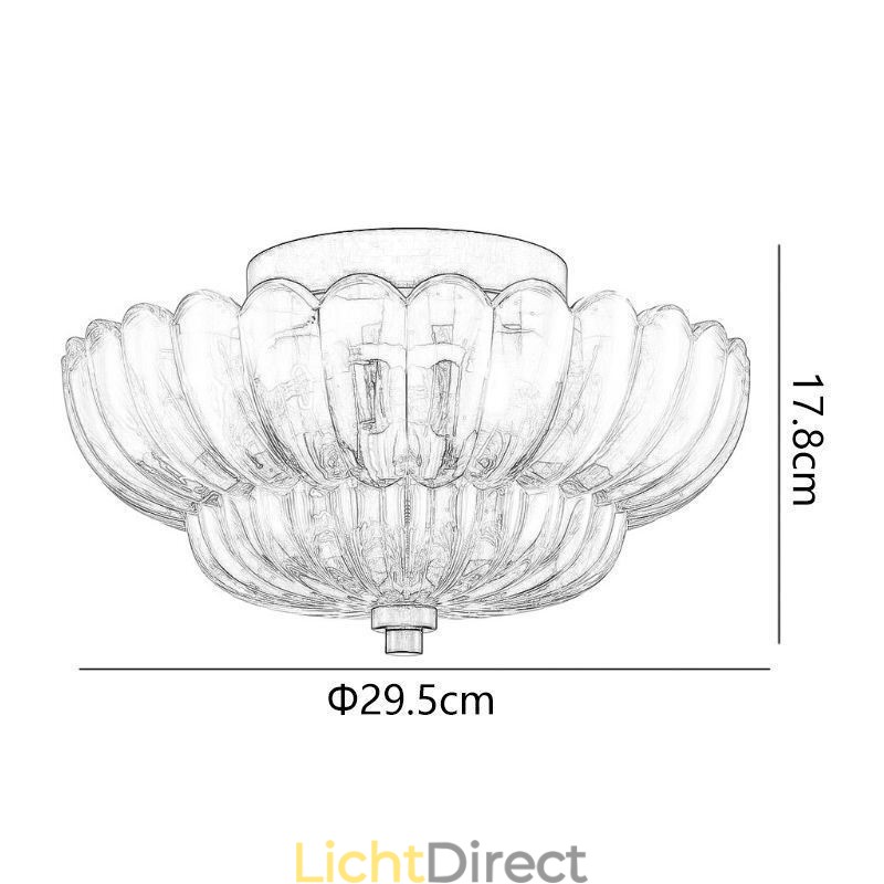 Moderne eenvoudige plafondlamp met lotusvoet
