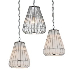 Moderne eigentijdse kroonluchter van chroomglas