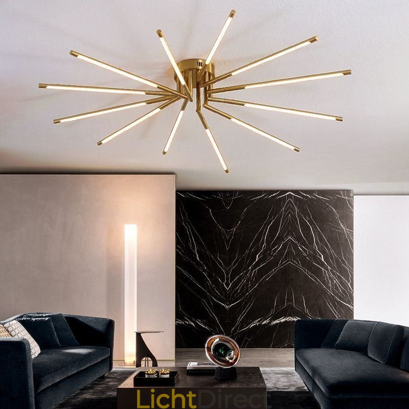 Eenvoudige plafondlamp met vuurwerkmotief