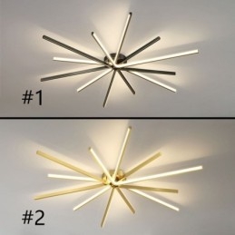 Moderne minimalistische plafondlamp met vuurwerkmotief