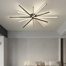 Moderne minimalistische plafondlamp met vuurwerkmotief