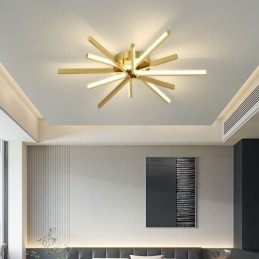 Moderne minimalistische plafondlamp met vuurwerkmotief