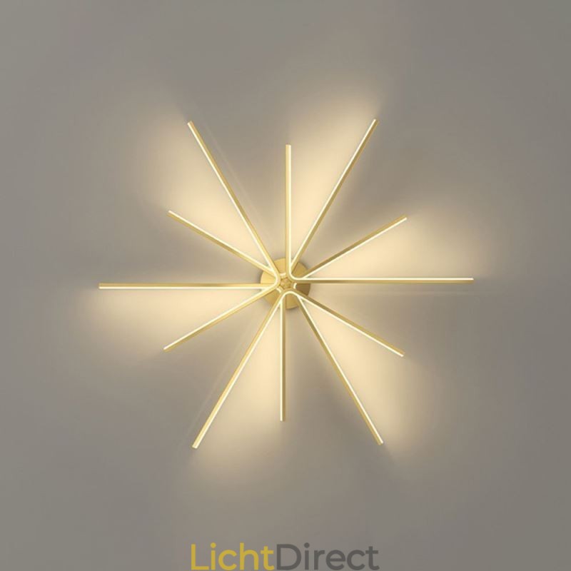 Moderne minimalistische plafondlamp met vuurwerkmotief