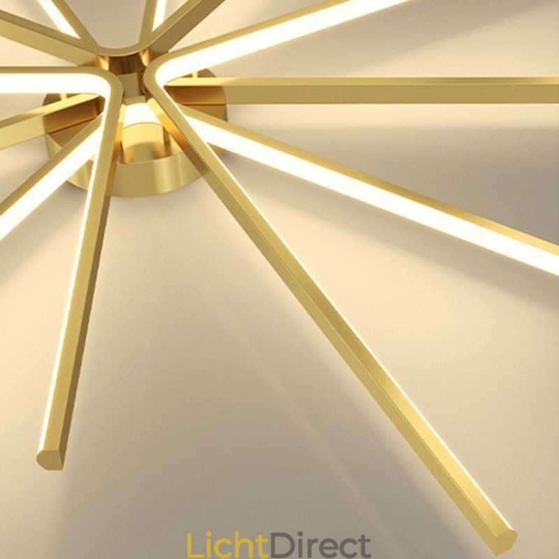 Moderne minimalistische plafondlamp met vuurwerkmotief