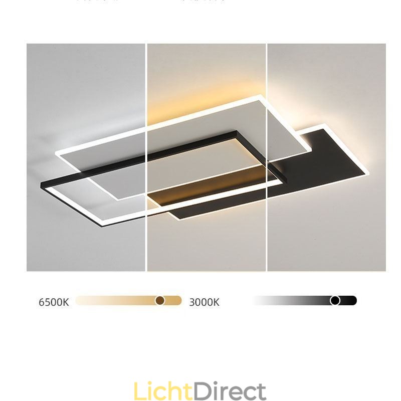 Minimalistische vierkante plafondlamp van acryl