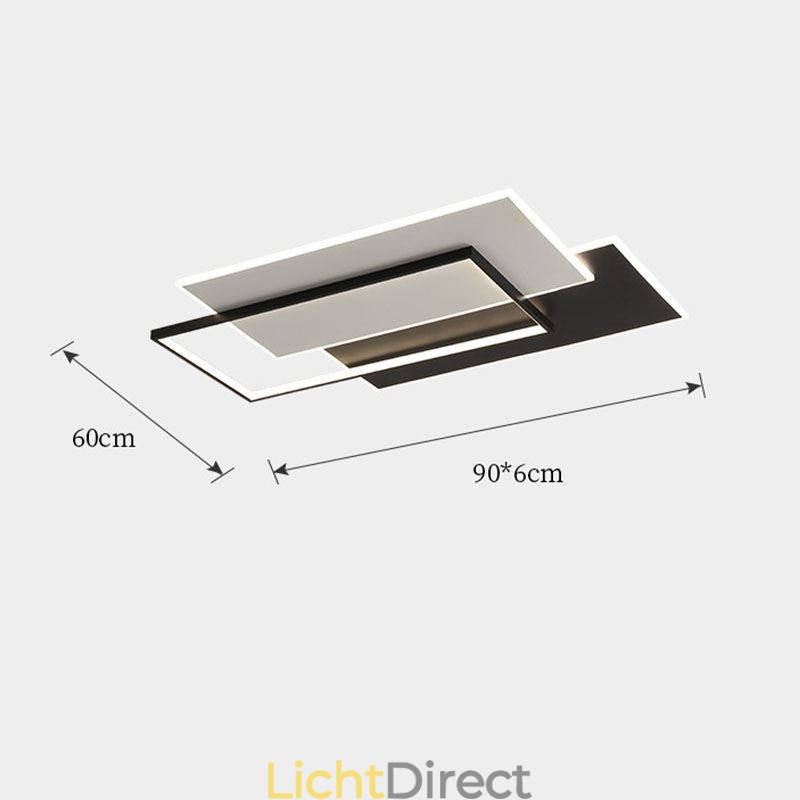 Minimalistische vierkante plafondlamp van acryl