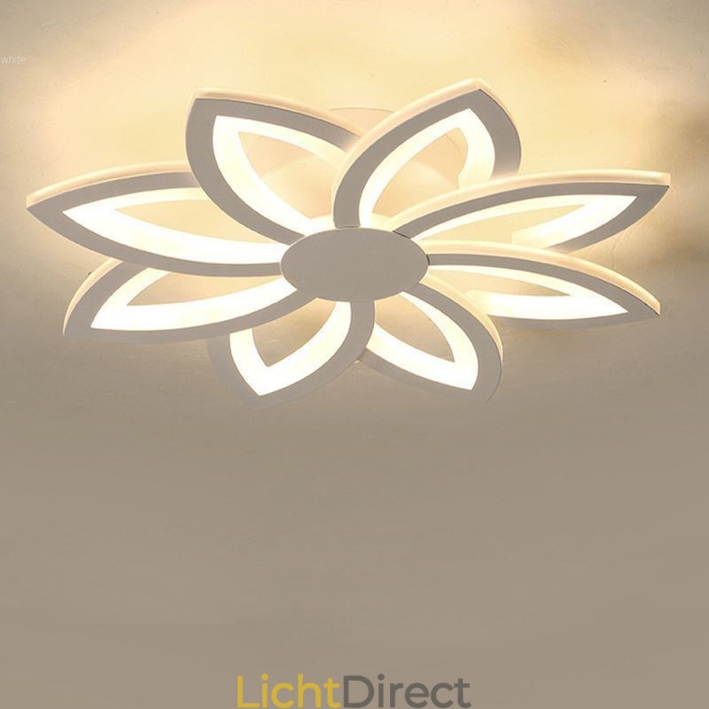 In het oog springende plafondlamp van acryl met bloemen, 55 cm