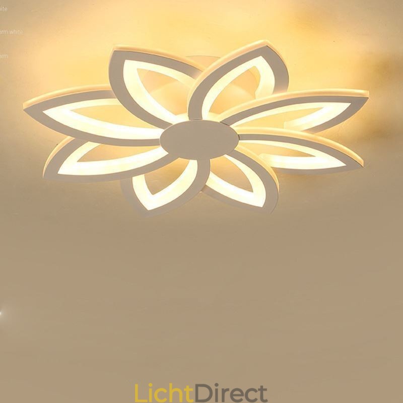 In het oog springende plafondlamp van acryl met bloemen, 55 cm