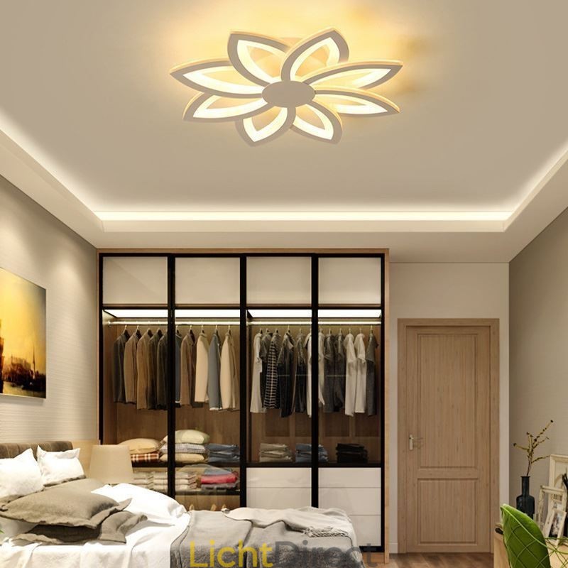 In het oog springende plafondlamp van acryl met bloemen, 55 cm