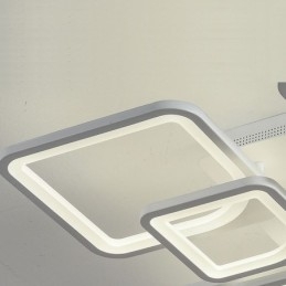 Inbouw witte vierkante plafondlamp van acryl met 5 lampen en 8 lampen