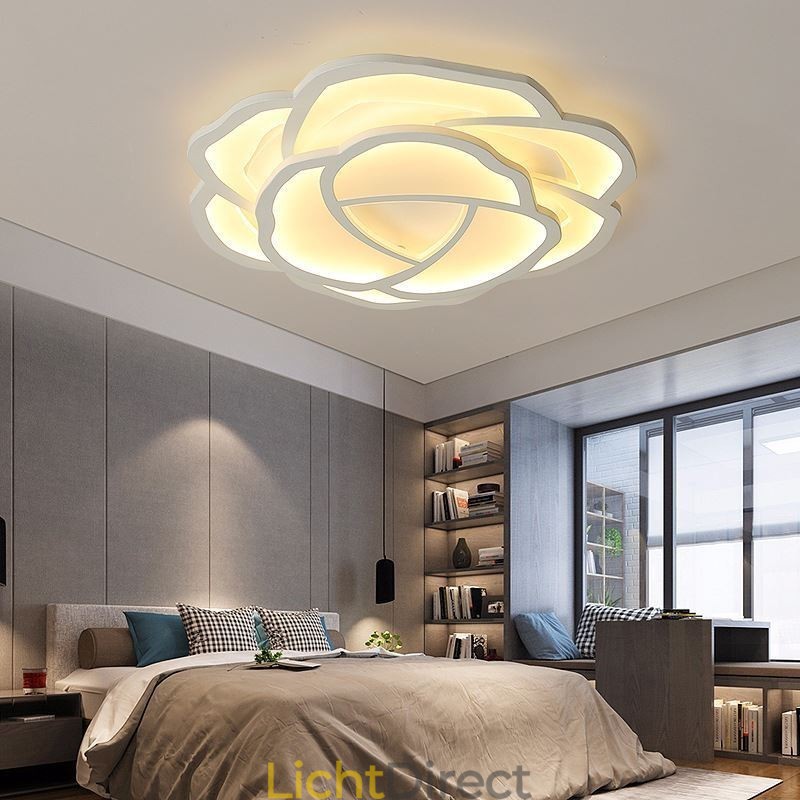 Moderne eenvoudige plafondlamp van acryl in de kleur roze 52 cm