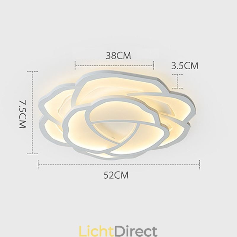 Moderne eenvoudige plafondlamp van acryl in de kleur roze 52 cm