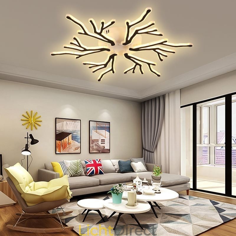 Plafondlamp van acryl met verzonken montage