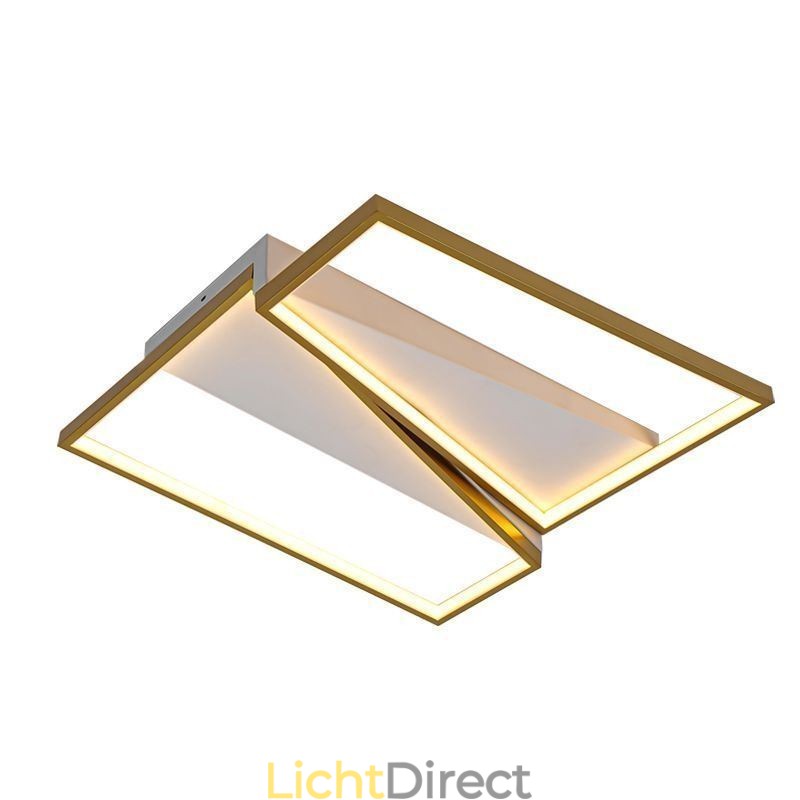 Minimalistische plafondlamp met mozaïek-trapeziummotief