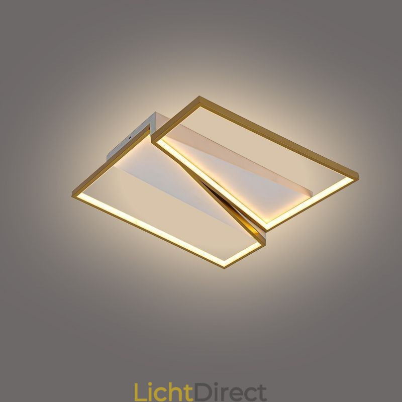 Minimalistische plafondlamp met mozaïek-trapeziummotief