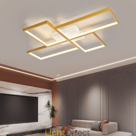 Plafondlamp met mozaïek geometrische vierkante vorm Plafondlamp met mozaïek geometrische vierkante vorm