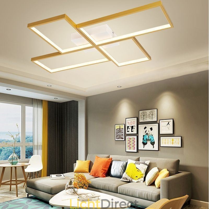 Plafondlamp met mozaïek geometrische vierkante vorm