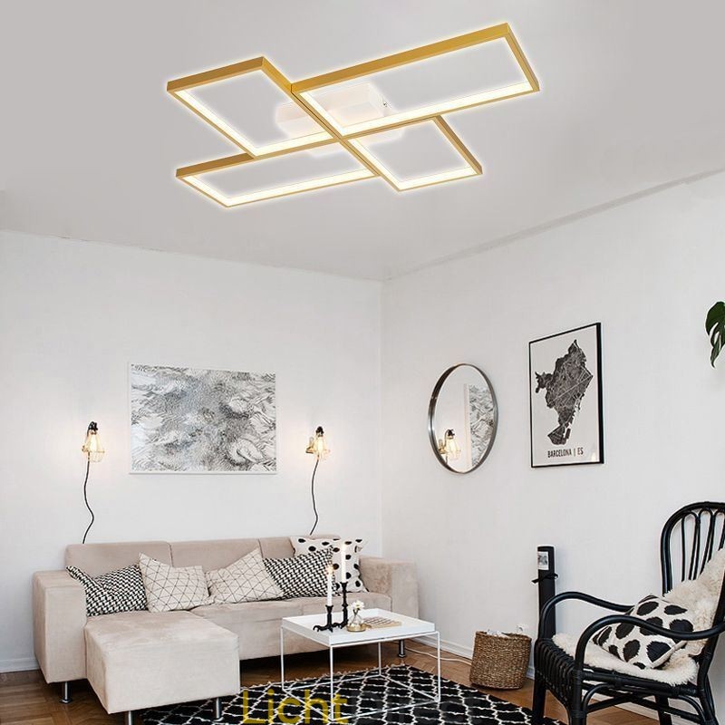 Plafondlamp met mozaïek geometrische vierkante vorm