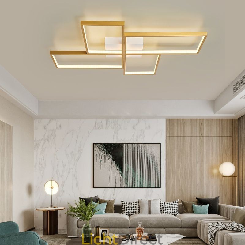 Plafondlamp met mozaïek geometrische vierkante vorm