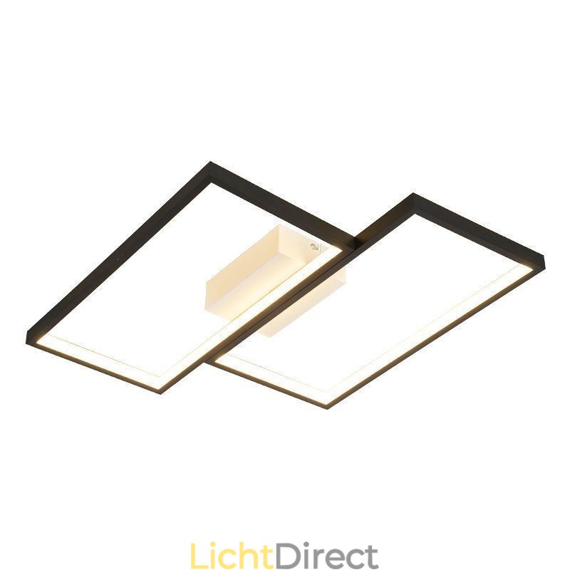 Plafondlamp in de vorm van een vierkant mozaïek met geometrische vormen