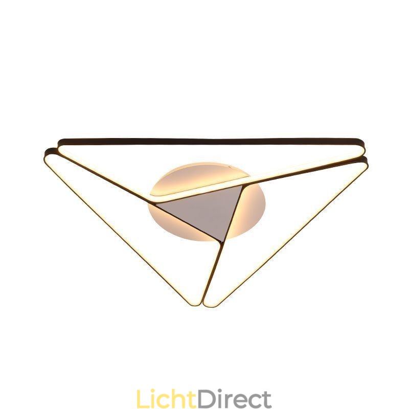 Minimalistische plafondlamp in driehoekvorm