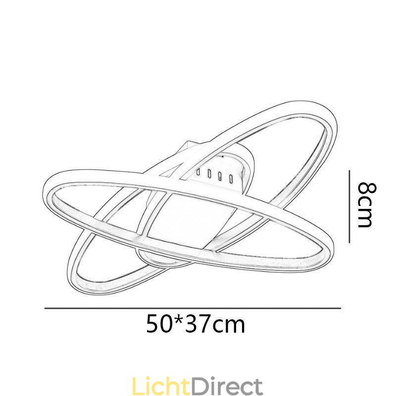 Minimalistische plafondlamp met plafondmontage in de vorm van een planeet