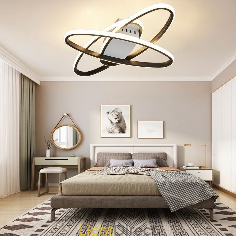 Minimalistische plafondlamp met plafondmontage in de vorm van een planeet