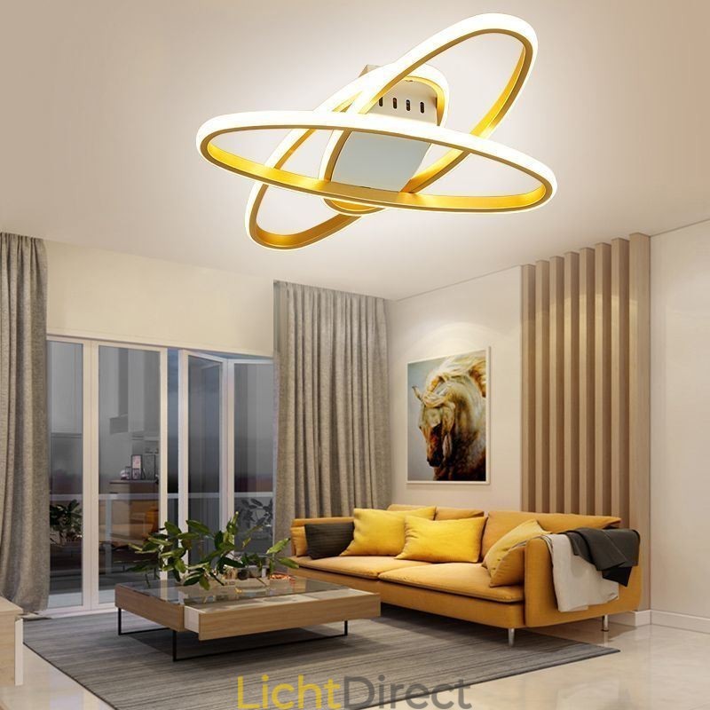 Minimalistische plafondlamp met plafondmontage in de vorm van een planeet