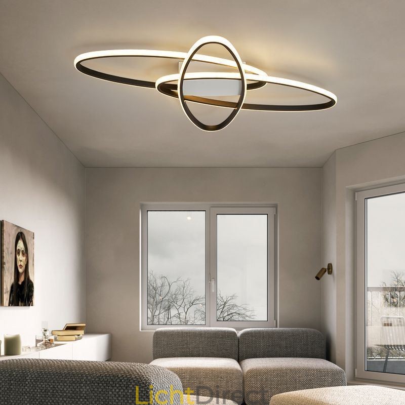 Minimalistische plafondlamp met plafondmontage in de vorm van een planeet