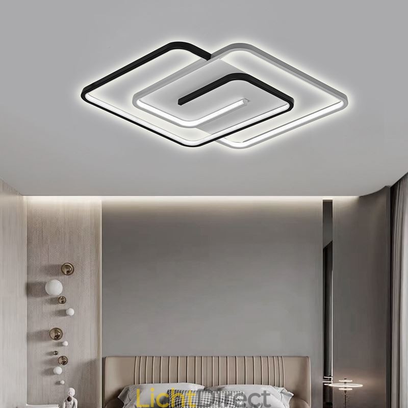 Inbouw plafondlamp van acryl met vierkante vorm