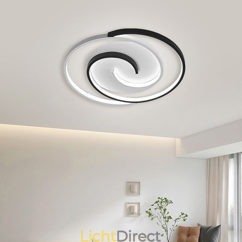 Plafondlamp van acryl met ronde vorm, voor vlakke montage