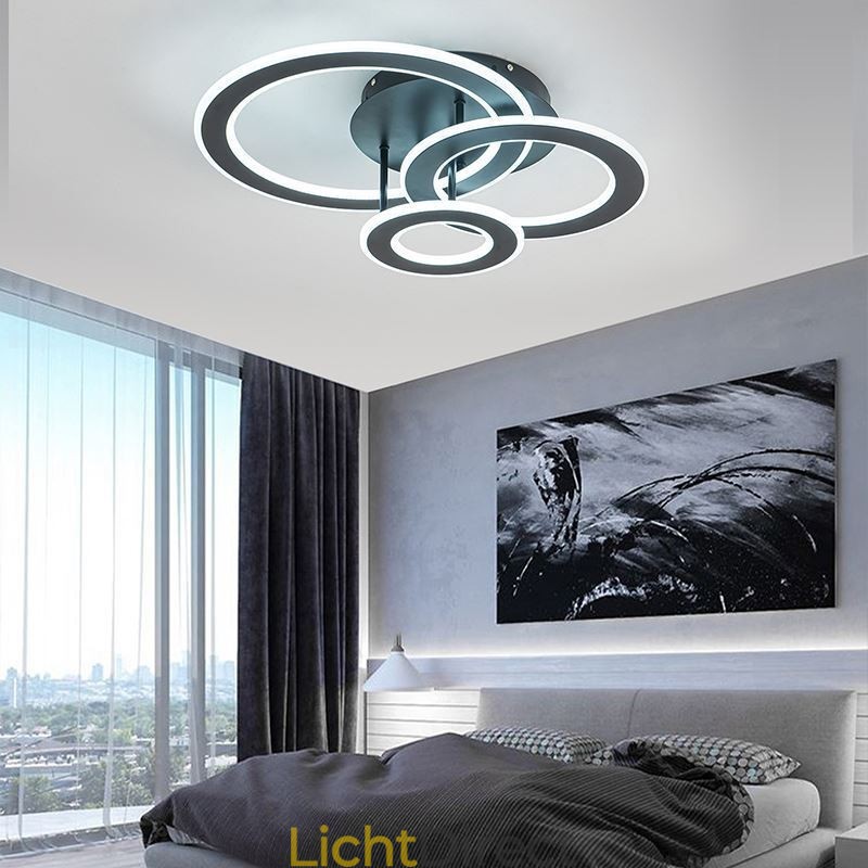 Plafondlamp van drievoudig rond acryl