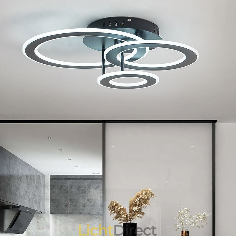 Plafondlamp van drievoudig rond acryl