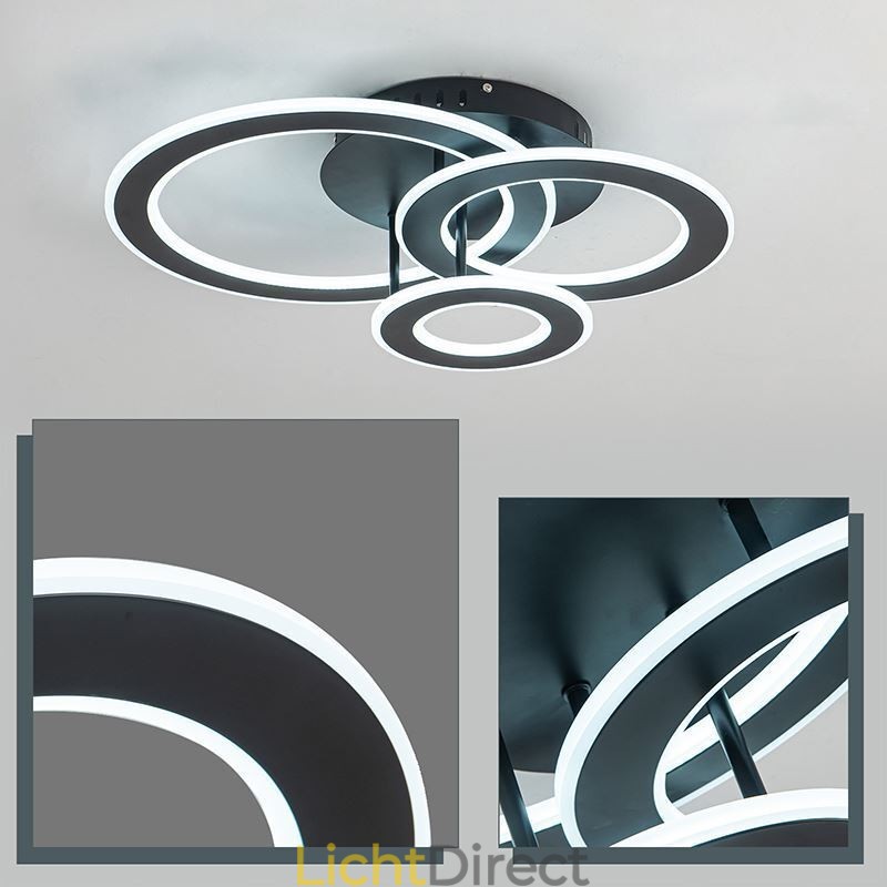 Plafondlamp van drievoudig rond acryl