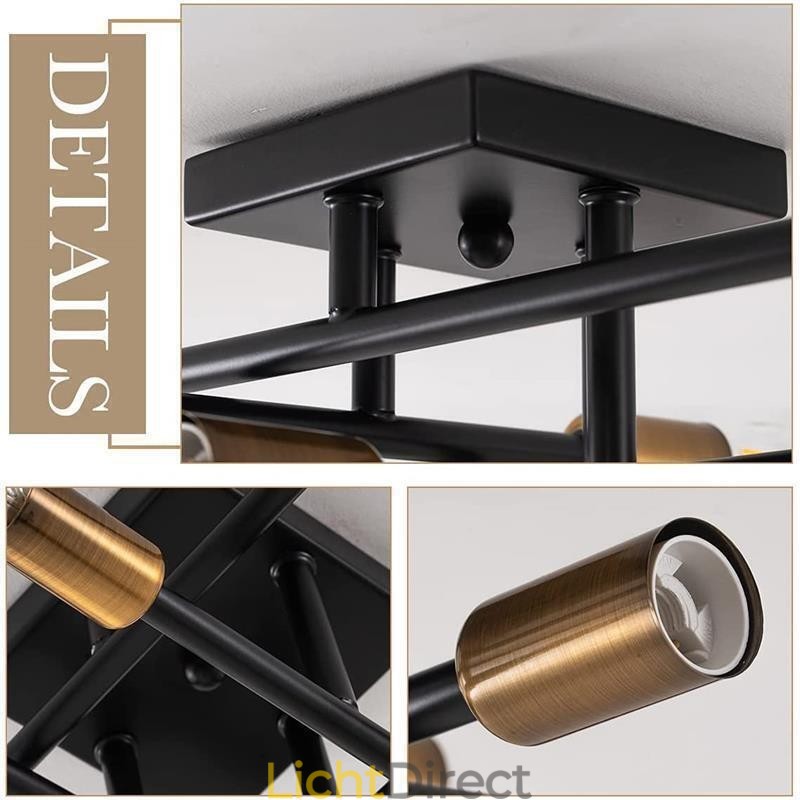 Landelijke Retro Plafondlamp in Amerikaanse Industriële Stijl, Decoratieve Plafondlamp